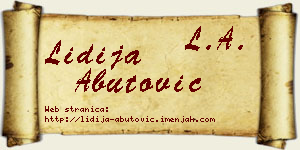 Lidija Abutović vizit kartica